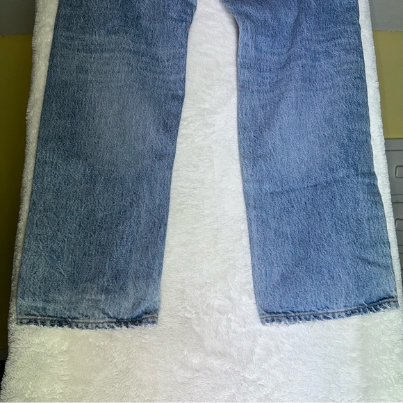 Agolde 90s Jeans Distressed Mid Rise Baggy Fit Button Fly Denim 25 Straight Leg - Picture 7 of 11